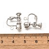 Brass Clip-on Earring Settings STAS-F311-12P-3