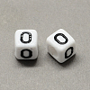 Large Hole Acrylic Letter European Beads SACR-Q103-7mm-01O-2