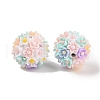 Handmade Luminous Polymer Clay Rhinestone Fancy Beads CLAY-H003-04A-3