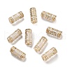 Metal Enlaced Transparent Acrylic Beads MACR-M045-06-1