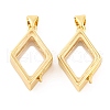 Rack Plating Brass Locket Pendants KK-F874-01G-18-1