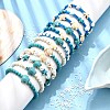 12Pcs 12 Styles Dyed Synthetic Turquoise Beads Braided Bead  Bracelets & Stretch Bracelets for Women BJEW-JB11624-2