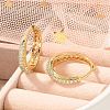 Rack Plating Brass Micro Pave Cubic Zirconia Hoop Earrings EJEW-H143-25G-01-1