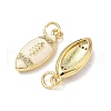 Brass Micro Pave Cubic Zirconia Pendants KK-Q068-58G-02-2