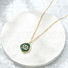 304 Stainless Steel Micro Pave Cubic Zirconia constellation Pendant Necklaces NJEW-R021-01G-04-2