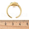 Sacred Heart Brass Micro Pave Cubic Zirconia Cuff Rings for Women RJEW-B117-01G-6
