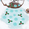 Gorgecraft 100Pcs Mistletoe/Holly Leaf Cloth Ornament Accessories DIY-GF0007-15-4