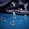 CHGCRAFT 6Pcs 3 Colors Brass Micro Pave Cubic Zirconia Open Cuff Finger Ring Settings FIND-CA0004-68-4