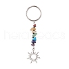 Natural Gemstone Chips Keychains KEYC-JKC00474-06-1