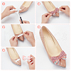 2Pcs Polyester Bowknot Shoe Decoration AJEW-FG0003-77-3