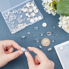 Unicraftale DIY Flat Round Stud Earrings Making Kit DIY-UN0002-93-4
