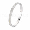 Crystal Rhinestone Triple Line Bangle BJEW-N017-004P-3