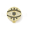 Brass Micro Pave Cubic Zirconia Slide Charms KK-D317-136G-1