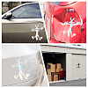 SUPERFINDINGS 6Pcs 6 Style Waterproof PET Personality Wolf Car Stickers DIY-FH0003-70-7