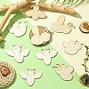 8Pcs 8 Styles Bees Shape Wood Pendant Decorations DIY-CJC0015-01-5