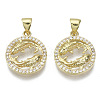 Brass Micro Pave Cubic Zirconia Pendants ZIRC-S061-199E-G-NF-1