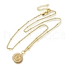Brass Clear Cubic Zirconia Pendant Necklaces for Women NJEW-A039-02E-G-4