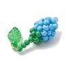Glass Seed Beaded Rose Pendants PALLOY-MZ00627-02-4