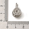 Brass Micro Pave Cubic Zirconia Pendants KK-B122-03D-P-3