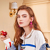 FIBLOOM 6 Pairs 6 Style Fashion Star Acrylic Dangle Stud Earrings with 316 Stainless Steel Pins for Women EJEW-FI0002-52-6