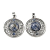Natural Blue Spot Jasper Pendants G-Q158-03C-1