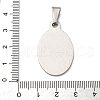 304 Stainless Steel Pendants STAS-P393-01P-3