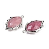 Natural & Synthetic Mixed Gemstone Faceted Leaf Pendants G-I375-04P-3