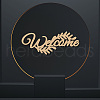 Word Welcome Laser Cut Unfinished Basswood Wall Decoration WOOD-WH0113-095-5