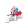 Glass Pearl Beads Pendants PALLOY-MZ00619-03-4