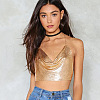 Alloy Aluminum Vest Sequin Halterneck Tops FS-WG449EE-01-1