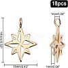 SUPERFINDINGS 18Pcs Brass Charms KK-FH0001-94-5