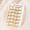 Ion Plating(IP) 304 Stainless Steel Huggie Hoop Earrings EJEW-O087-06A-4