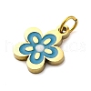 304 Stainless Steel Enamel Charms STAS-E550-71G-01-2