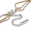 304 Stainless Steel Multi Layered Snake Chain Necklaces NJEW-H043-12MC-3