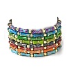 Natural Dyed Imperial Jasper Beads Stretch Bracelets for Men Women BJEW-L171-03A-4