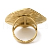 Ion Plating(IP) 304 Stainless Steel Rhombus Open Cuff Rings for Women RJEW-Z053-03G-3