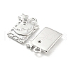 Brass Micro Pave Cubic Zirconia Charms KK-E090-09P-2
