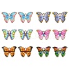 12Pcs 6 Colors Light Gold Tone Alloy Enamel Pendants ENAM-YW0003-45-2