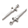 Non-Tarnish 304 Stainless Steel Pendants STAS-B054-06P-2
