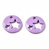 Spray Painted Brass Charms KK-Q252-003F-1