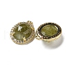 Natural Prehnite Faceted Oval Pendants G-I375-02G-04-2