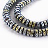 Electroplated Natural Lava Rock Beads Strands G-T114-69H-3