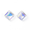 Electroplate Glass Charms EGLA-N006-021A-04-3