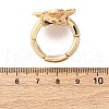 Zinc Alloy & Enamel Stretch Finger Rings for Women RJEW-M101-01B-G-5