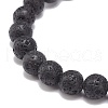 Natural Lava Rock & Synthetic Hematite & Acrylic Beaded Stretch Bracelet BJEW-JB08553-01-5