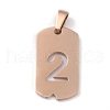 Ion Plating(IP) 304 Stainless Steel Pendants STAS-O127-C02-1