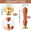 CRASPIRE 6Pcs 6 Styles Brass Wax Seal Stamp Head AJEW-CP0007-46-2