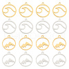 SUNNYCLUE 40Pcs 4 Style Stainless Steel Pendants STAS-SC0004-08-1