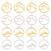 SUNNYCLUE 40Pcs 4 Style Stainless Steel Pendants STAS-SC0004-08-1