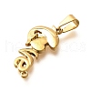 201 Stainless Steel Pendants STAS-Q344-11G-2